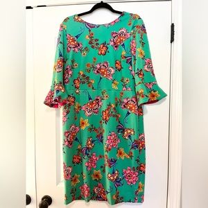Shelby & Palmer Professional Floral Midi Dress Size 16